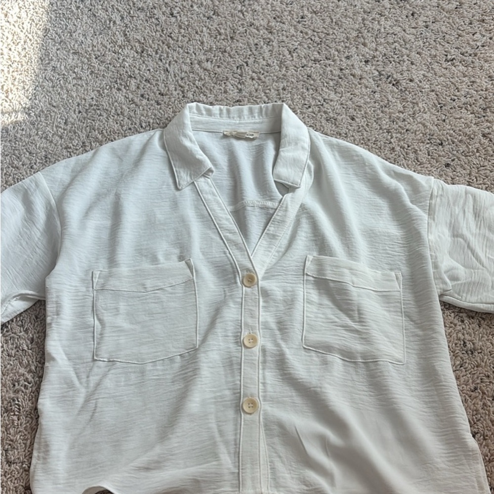 White Button-Up Shirt